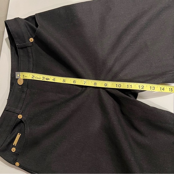 Women’s Vintage St. John Sport Black Denim 2 Piece Suit Jacket Trouser Pants 2 P - Picture 13 of 14